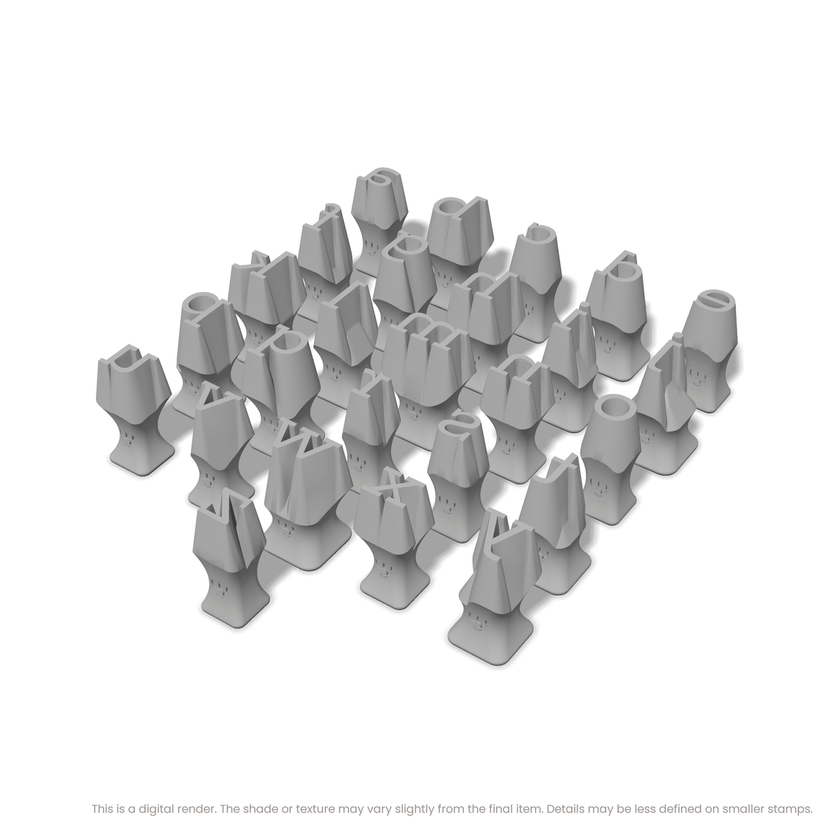 Rokkitt | Lowercase | Alphabet Stamp Sets - Ceramind® Tools