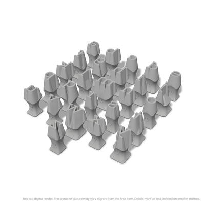 Rokkitt | Lowercase | Alphabet Stamp Sets - Ceramind® Tools