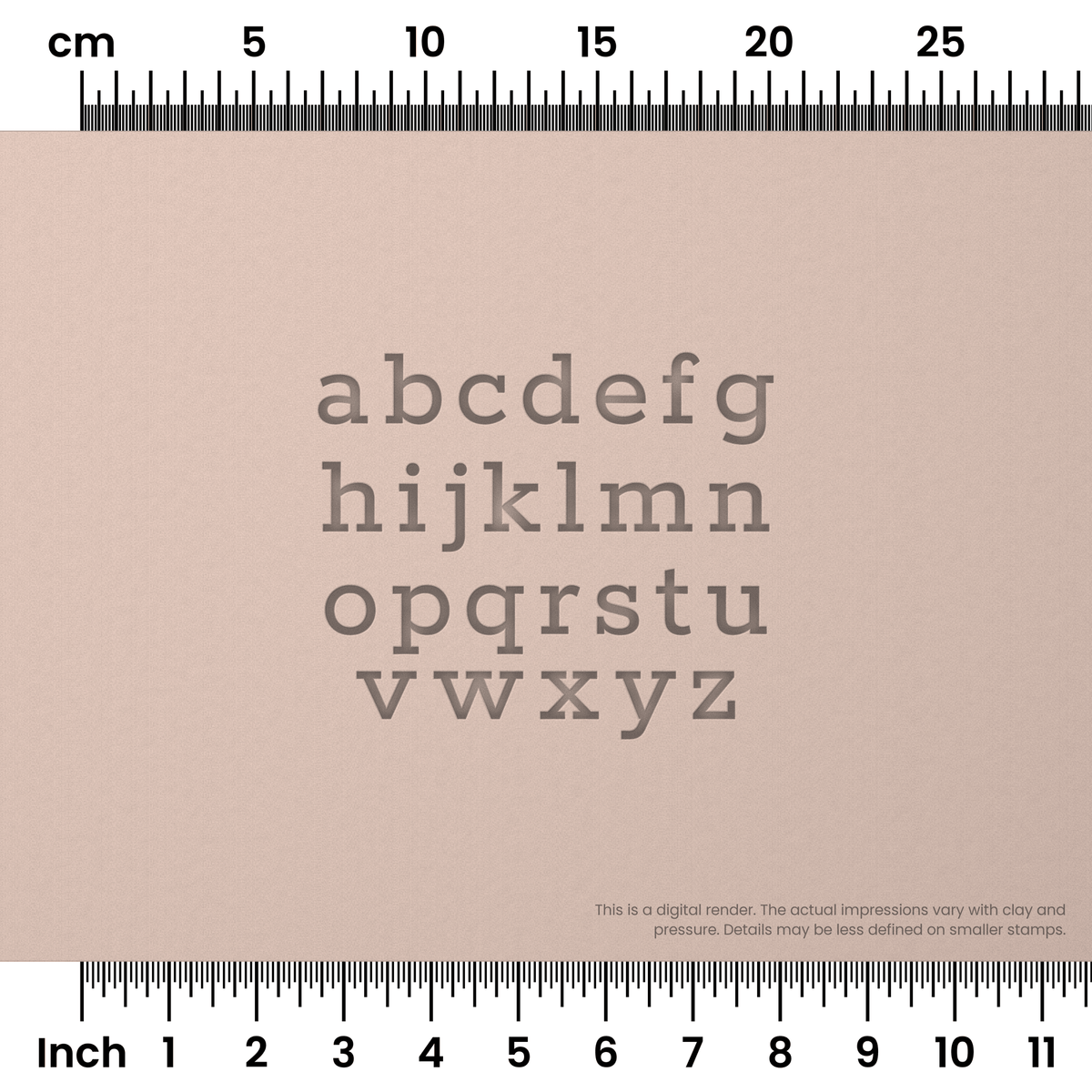 Rokkitt | Lowercase | Alphabet Stamp Sets - Ceramind® Tools