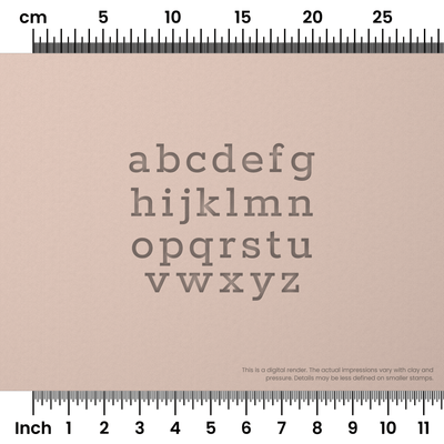 Rokkitt | Lowercase | Alphabet Stamp Sets - Ceramind® Tools