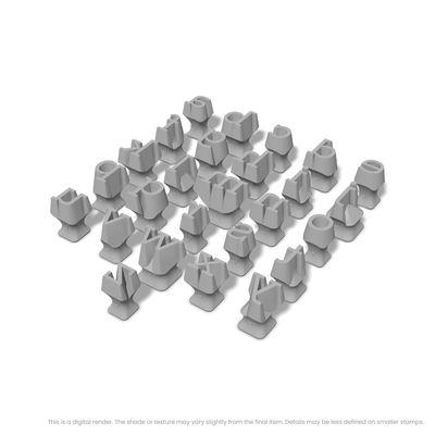 Rokkitt | Lowercase | Alphabet Stamp Sets - Ceramind® Tools