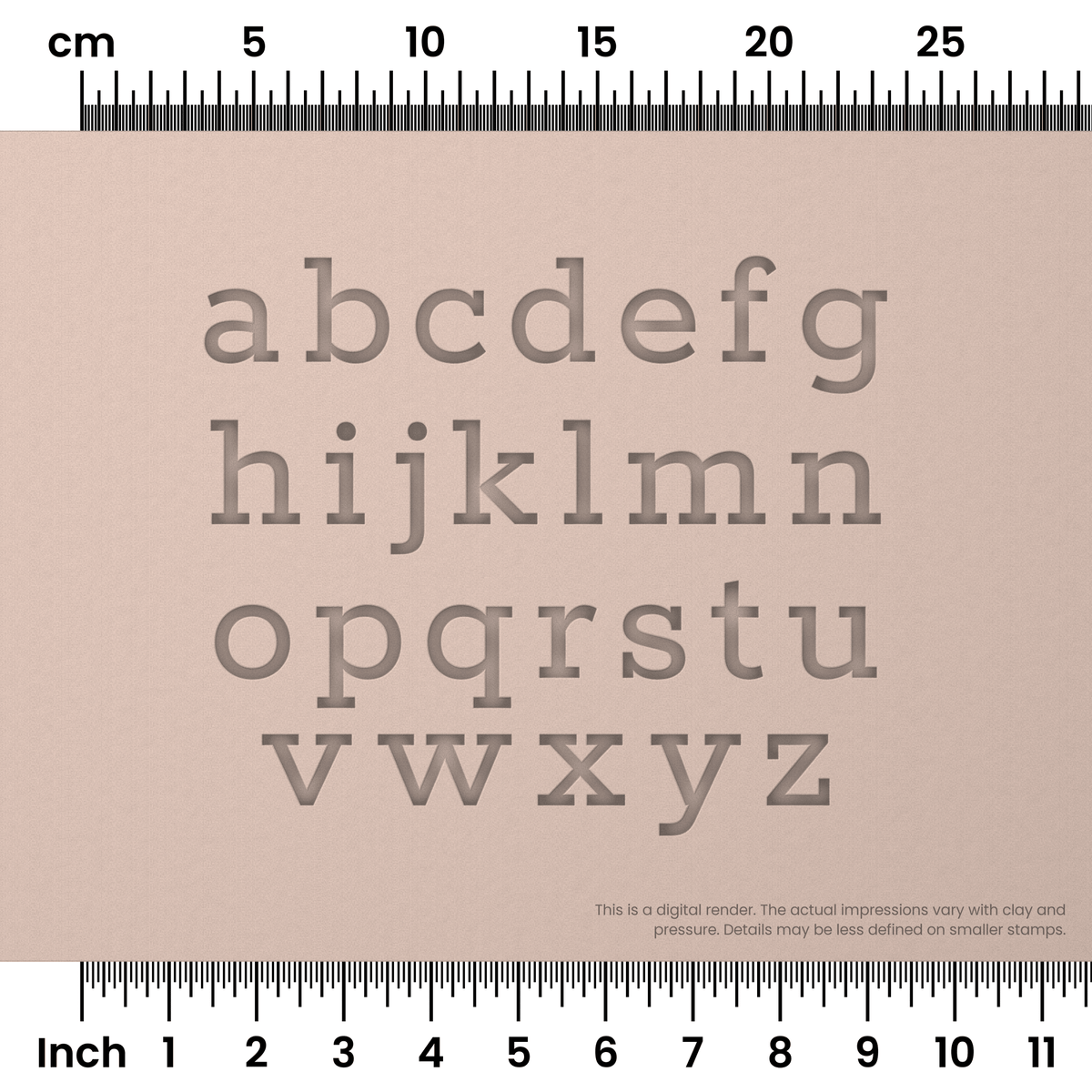 Rokkitt | Lowercase | Alphabet Stamp Sets - Ceramind® Tools