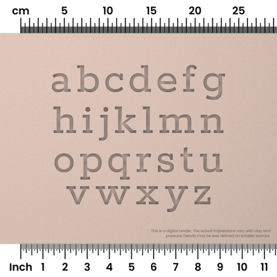 Rokkitt | Lowercase | Alphabet Stamp Sets - Ceramind® Tools