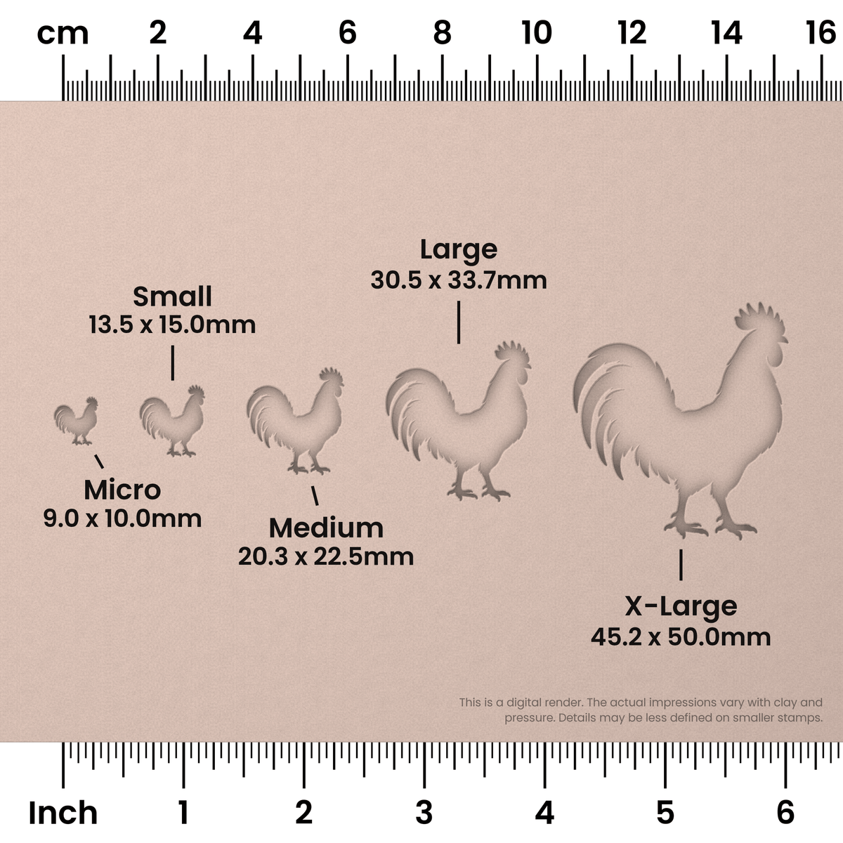 Rooster Stamps - Ceramind® Tools