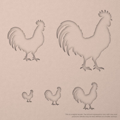 Rooster Stamps - Ceramind® Tools