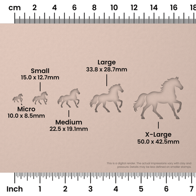 Running Stallion Horse Stamps - Ceramind® Tools