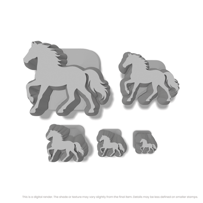 Running Stallion Horse Stamps - Ceramind® Tools