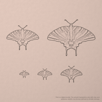 Scarce Swallowtail Butterfly Stamps - Photo Textured - Ceramind® Tools