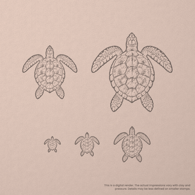 Sea Turtle Stamps - Photo Textured - Ceramind® Tools