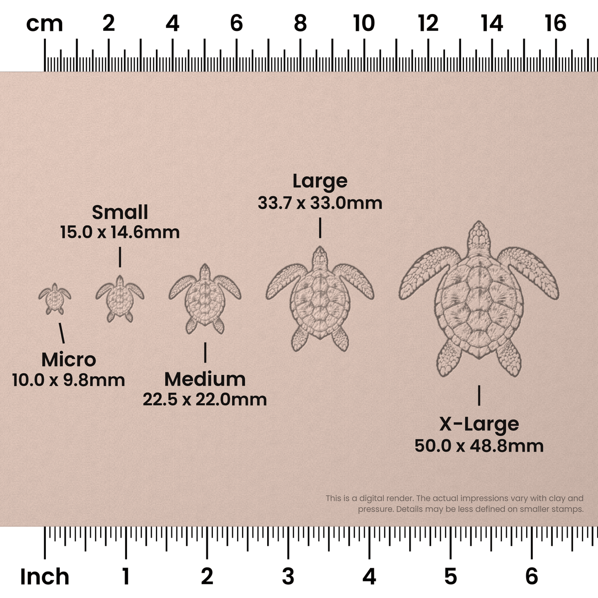 Sea Turtle Stamps - Photo Textured - Ceramind® Tools