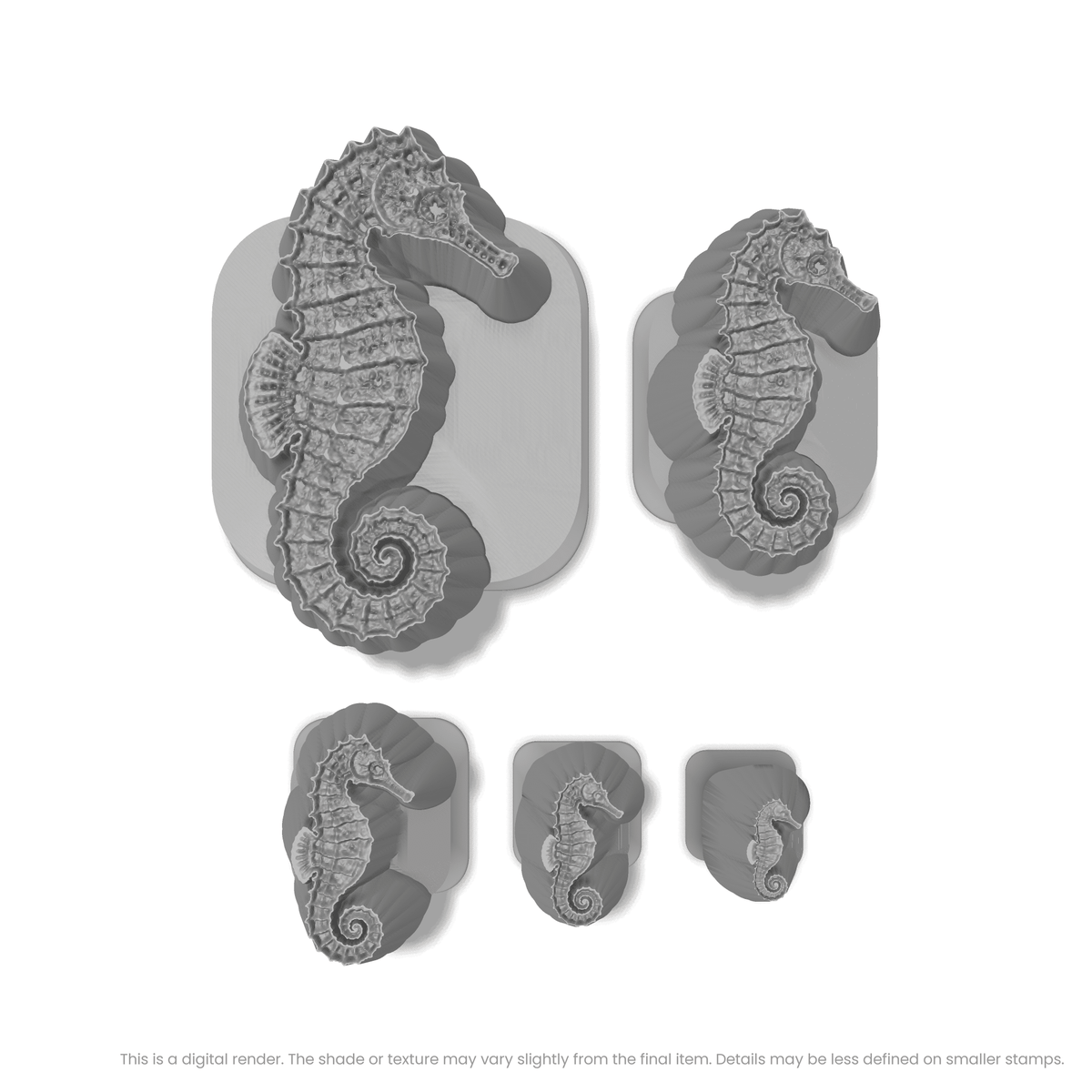 Seahorse Stamps - Photo Textured - Ceramind® Tools