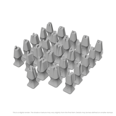Shrikhand | All Caps | Alphabet Stamp Sets - Ceramind® Tools