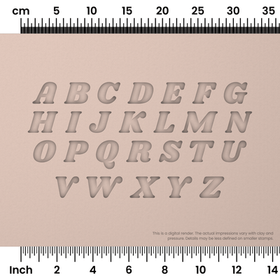 Shrikhand | All Caps | Alphabet Stamp Sets - Ceramind® Tools