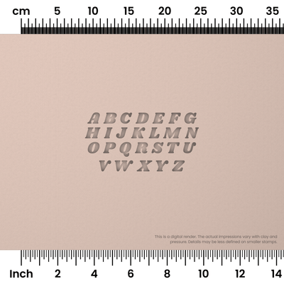 Shrikhand | All Caps | Alphabet Stamp Sets - Ceramind® Tools