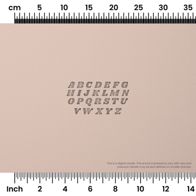Shrikhand | All Caps | Alphabet Stamp Sets - Ceramind® Tools