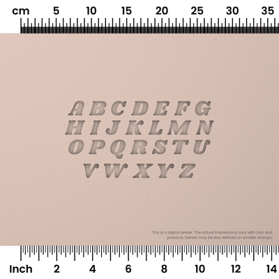 Shrikhand | All Caps | Alphabet Stamp Sets - Ceramind® Tools