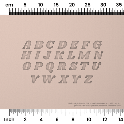Shrikhand | All Caps | Alphabet Stamp Sets - Ceramind® Tools