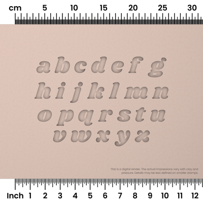 Shrikhand | Lowercase | Alphabet Stamp Sets - Ceramind® Tools