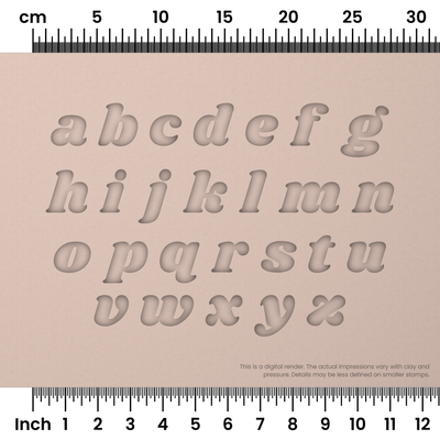 Shrikhand | Lowercase | Alphabet Stamp Sets - Ceramind® Tools