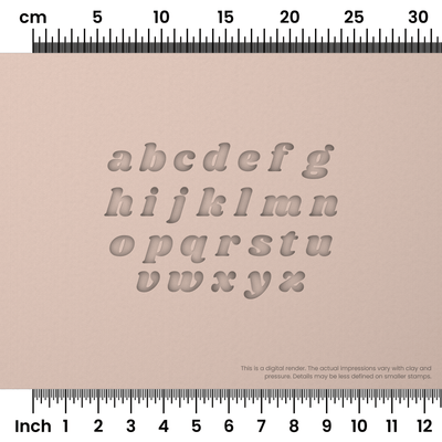 Shrikhand | Lowercase | Alphabet Stamp Sets - Ceramind® Tools