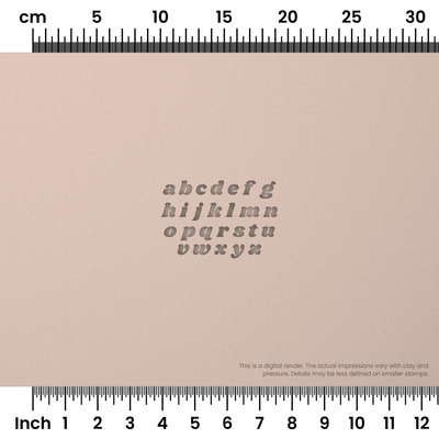Shrikhand | Lowercase | Alphabet Stamp Sets - Ceramind® Tools