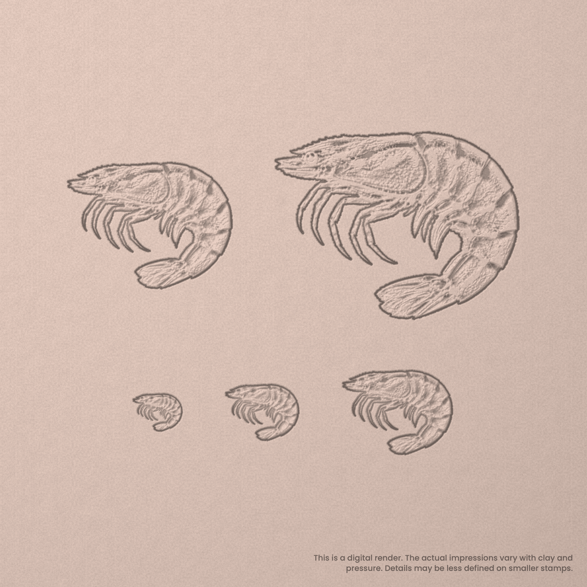 Shrimp Stamps - Photo Textured - Ceramind® Tools