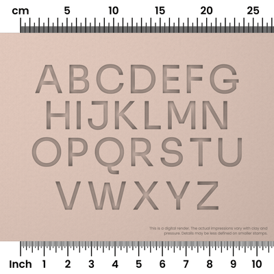 Sora | All Caps | Alphabet Stamp Sets - Ceramind® Tools