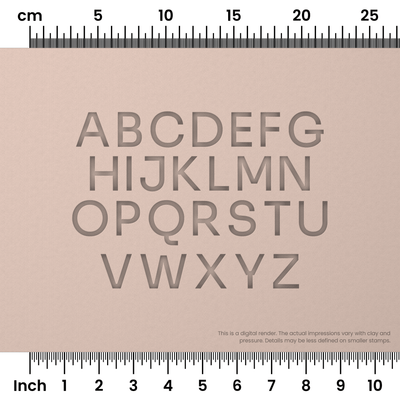 Sora | All Caps | Alphabet Stamp Sets - Ceramind® Tools