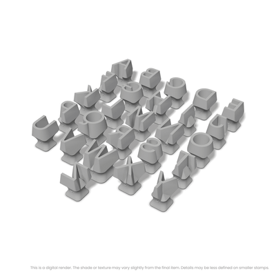 Sora | All Caps | Alphabet Stamp Sets - Ceramind® Tools