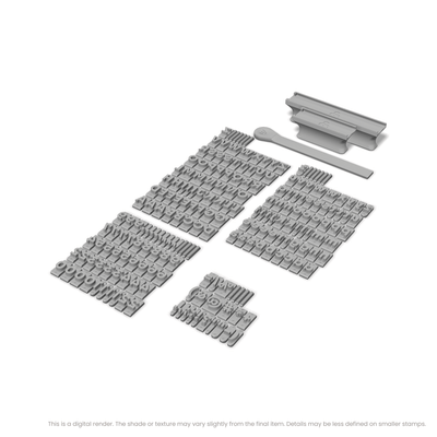 Sora | Font Rail Stamp Sets | Letters, Numbers, and Symbols - Ceramind® Tools