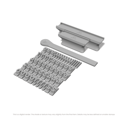 Sora | Font Rail Stamp Sets | Letters, Numbers, and Symbols - Ceramind® Tools