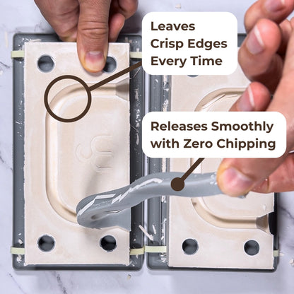 Square - Rounded Handle | Master Slip Casting Mold Kit | 3 Styles, 7 Sizes, 21 Total Variations - Ceramind® Tools