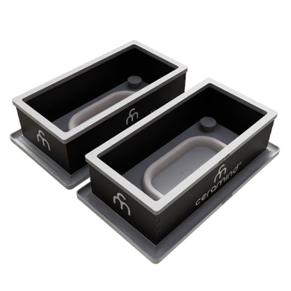 Square - Rounded Handle | Master Slip Casting Mold Kit | 3 Styles, 7 Sizes, 21 Total Variations - Ceramind® Tools