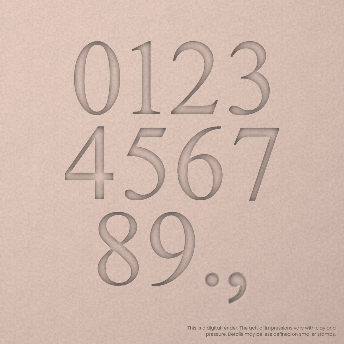 Times New Roman | Font Rail Stamp Sets | Letters, Numbers, and Symbols - Ceramind® Tools