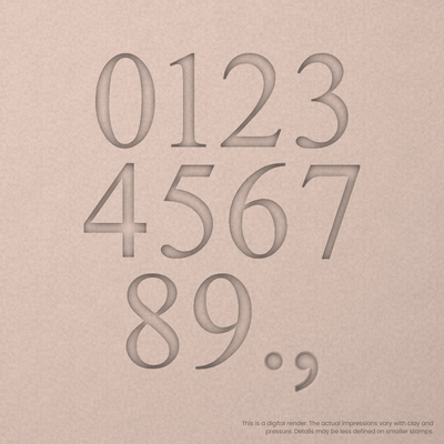 Times New Roman | Font Rail Stamp Sets | Letters, Numbers, and Symbols - Ceramind® Tools