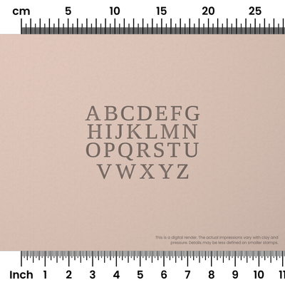 Tinos | All Caps | Alphabet Stamp Sets - Ceramind® Tools