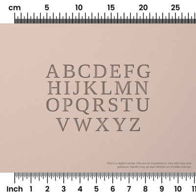 Tinos | All Caps | Alphabet Stamp Sets - Ceramind® Tools