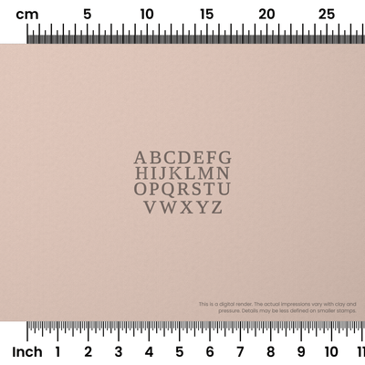 Tinos | All Caps | Alphabet Stamp Sets - Ceramind® Tools