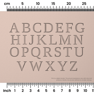 Tinos | All Caps | Alphabet Stamp Sets - Ceramind® Tools