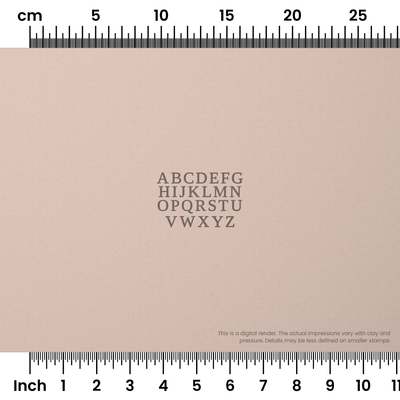 Tinos | All Caps | Alphabet Stamp Sets - Ceramind® Tools