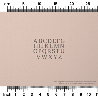 Tinos | All Caps | Alphabet Stamp Sets - Ceramind® Tools