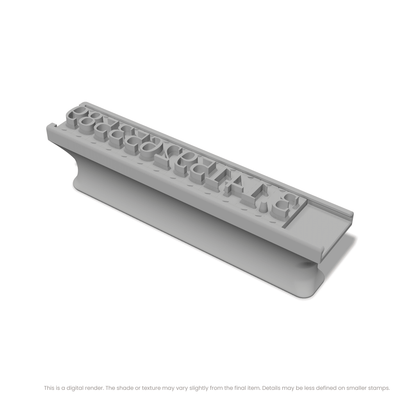 Tinos | Font Rail Stamp Sets | Letters, Numbers, and Symbols - Ceramind® Tools