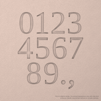 Tinos | Font Rail Stamp Sets | Letters, Numbers, and Symbols - Ceramind® Tools