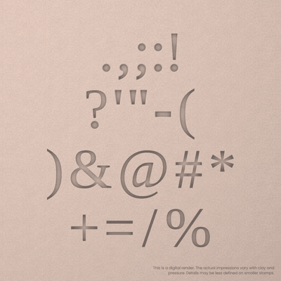 Tinos | Font Rail Stamp Sets | Letters, Numbers, and Symbols - Ceramind® Tools