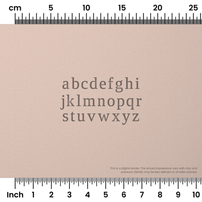 Tinos | Lowercase | Alphabet Stamp Sets - Ceramind® Tools