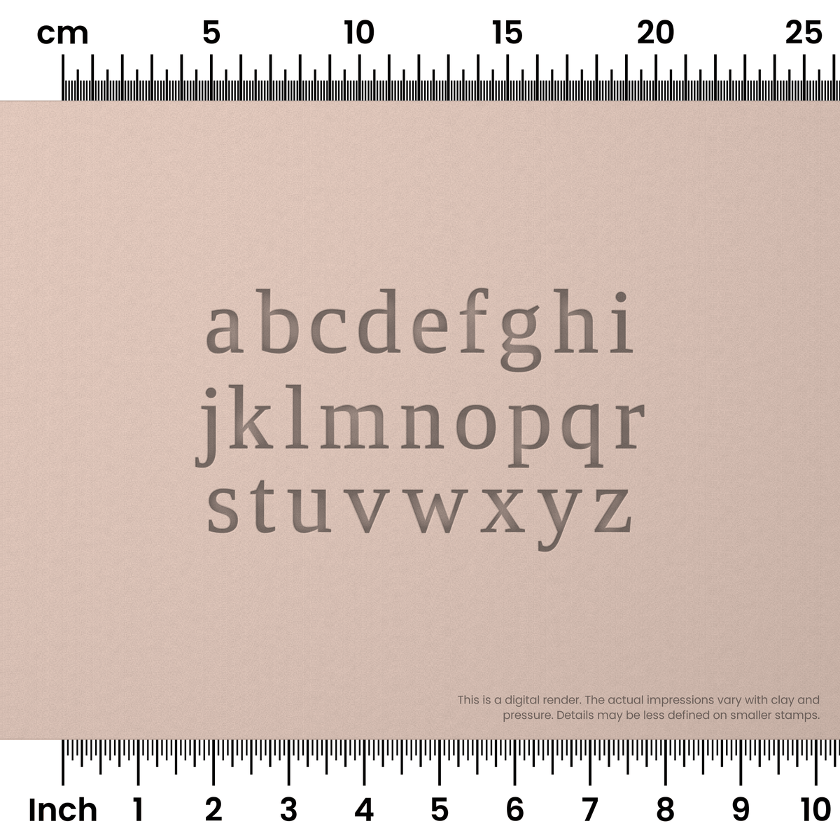 Tinos | Lowercase | Alphabet Stamp Sets - Ceramind® Tools