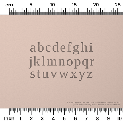 Tinos | Lowercase | Alphabet Stamp Sets - Ceramind® Tools