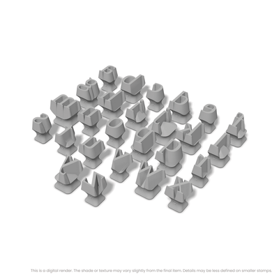 Tinos | Lowercase | Alphabet Stamp Sets - Ceramind® Tools