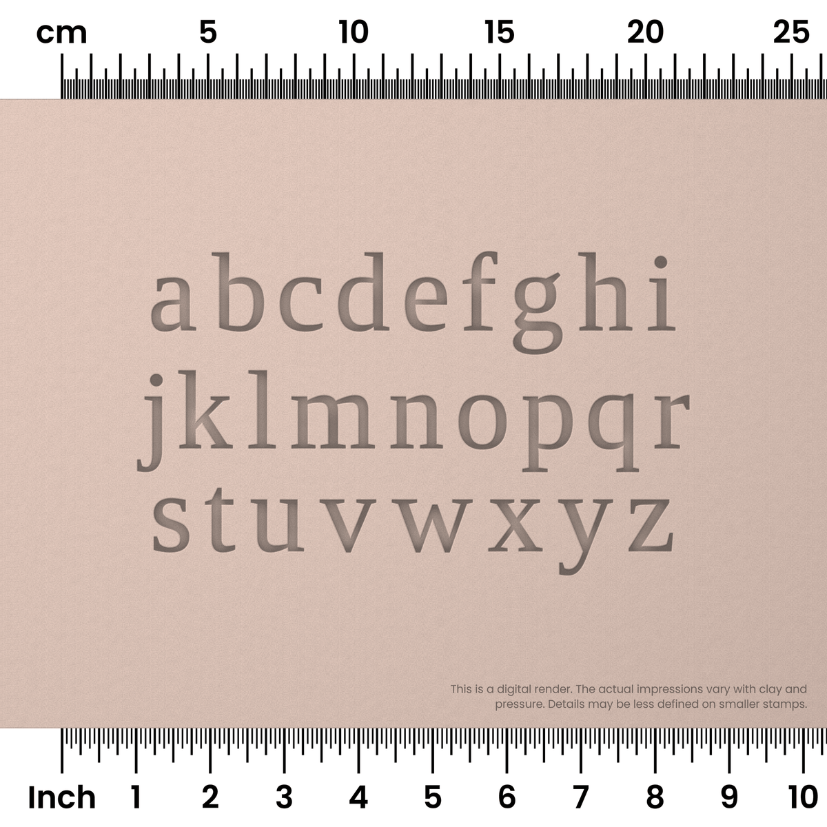 Tinos | Lowercase | Alphabet Stamp Sets - Ceramind® Tools