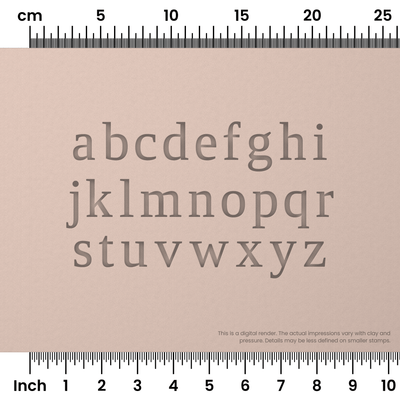 Tinos | Lowercase | Alphabet Stamp Sets - Ceramind® Tools